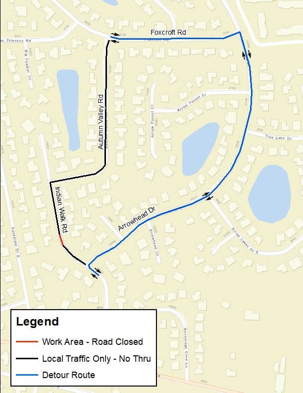 Indian Walk Sewer Project Map